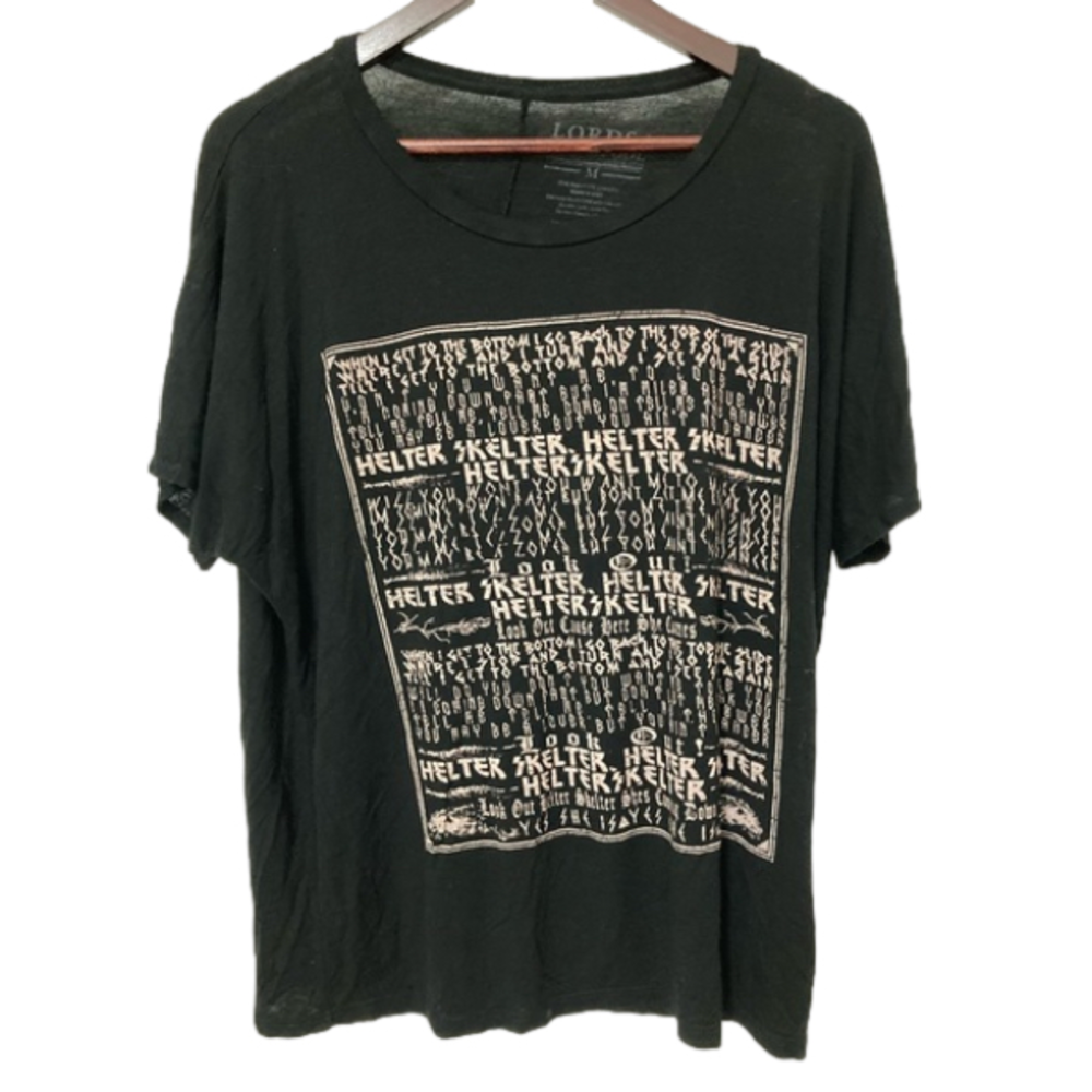 Lords OF LONDON HELTER SKELTER BLACK T-SHIRT - Size Medium